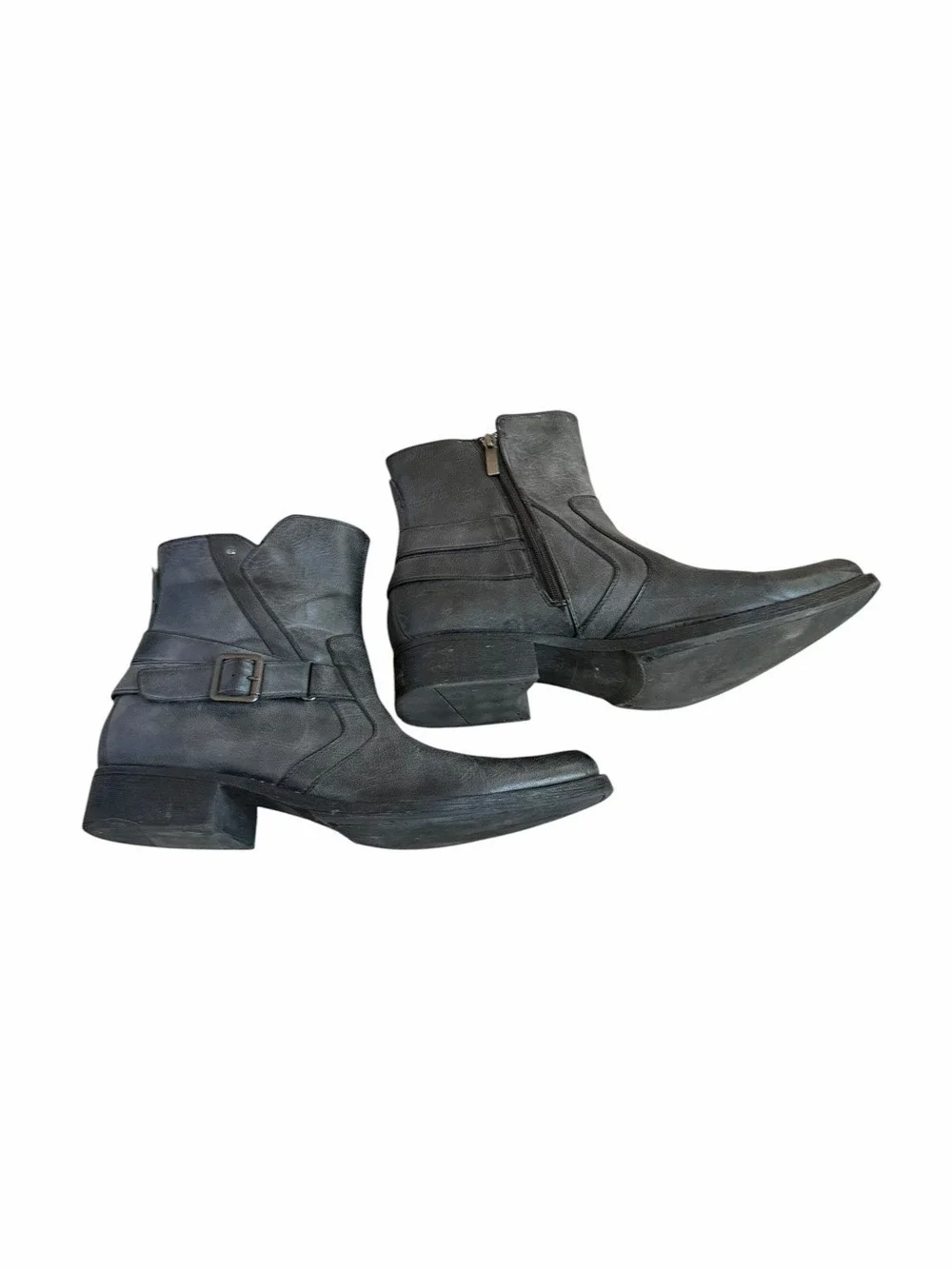 Rock & Republic Men’s Harness Square Toe Faux Leather Harness  Boots Size 13 EUC